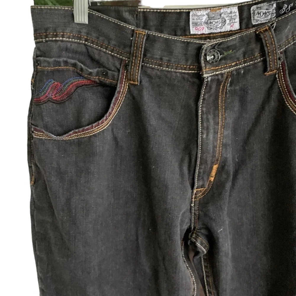 Akademiks AKDMKS Jeans Mens Embroidered Pockets